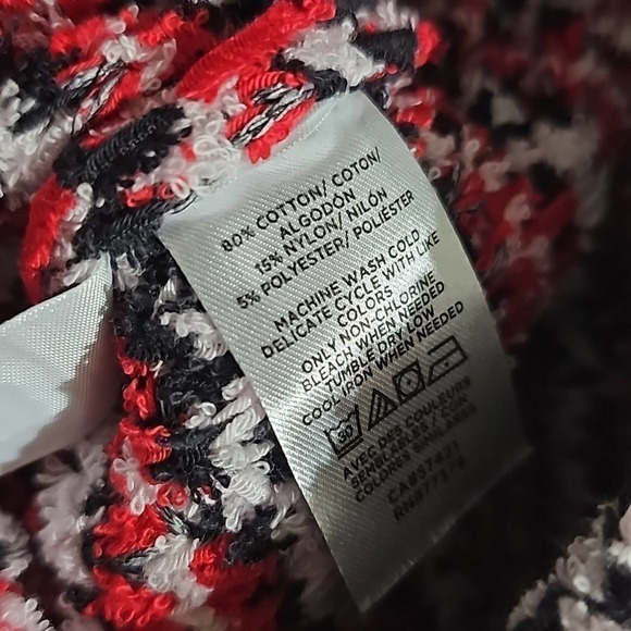 Ann Taylor Red White Black Long Skirt Size Medium New - Picture 7 of 8